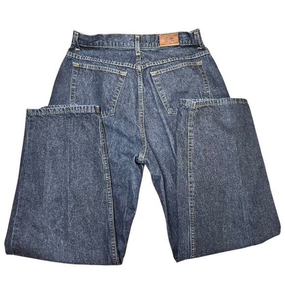 L.L. Bean Ladies Double Relaxed Dark Washed Jeans Size 14 - Picture 2 of 8